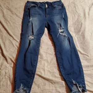 Forever 21 high rise ripped skinny jeans